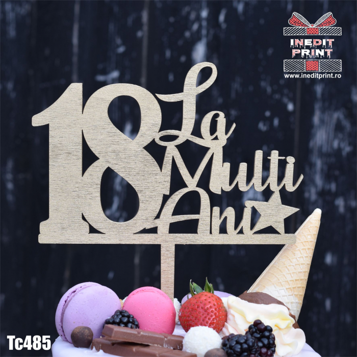 Topper tort Personalizat - La mulți ani! TC485 [2]