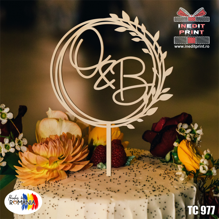 Topper Tort Personalizat Initiale TC977 [2]
