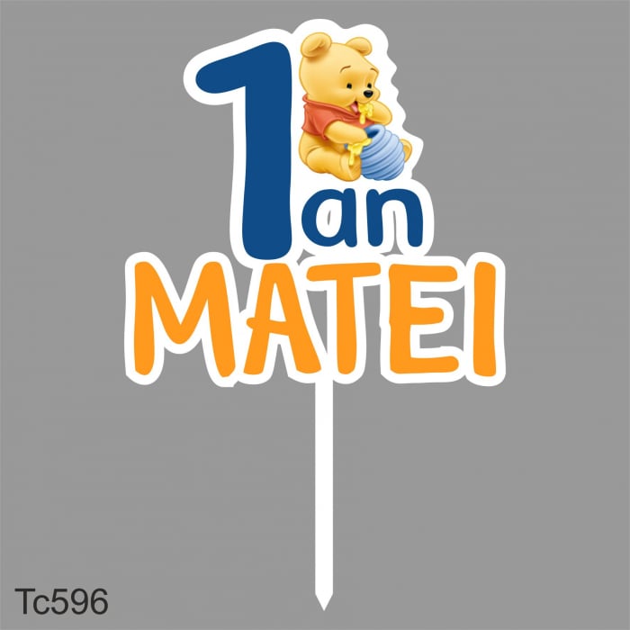 Topper Tort UV Personalizat WINNIE THE POOH TC596 [3]