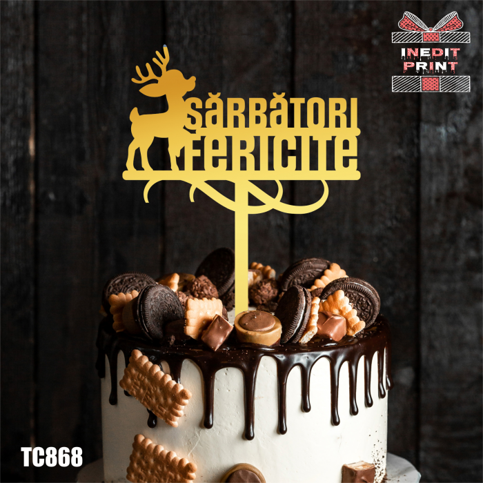Topper Tort Sarbatori Fericite TC868 [2]