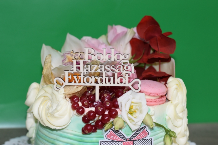Topper tort Personalizat  Boldog Hazassagi Evfordulot TC24 [2]