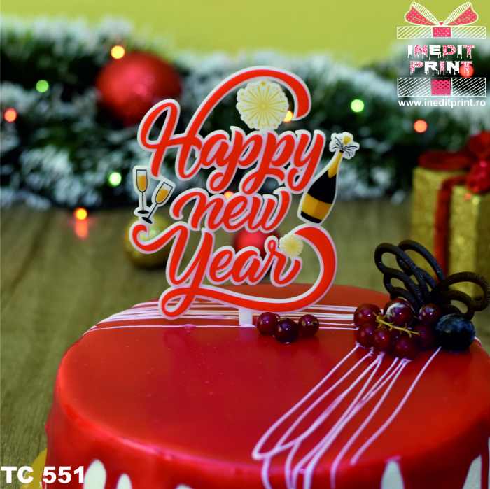 Topper Tort UV "Happy new Year " TC551 [4]