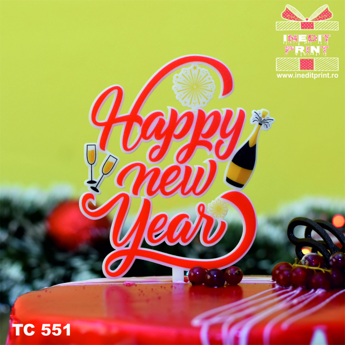 Topper Tort UV "Happy new Year " TC551 [3]