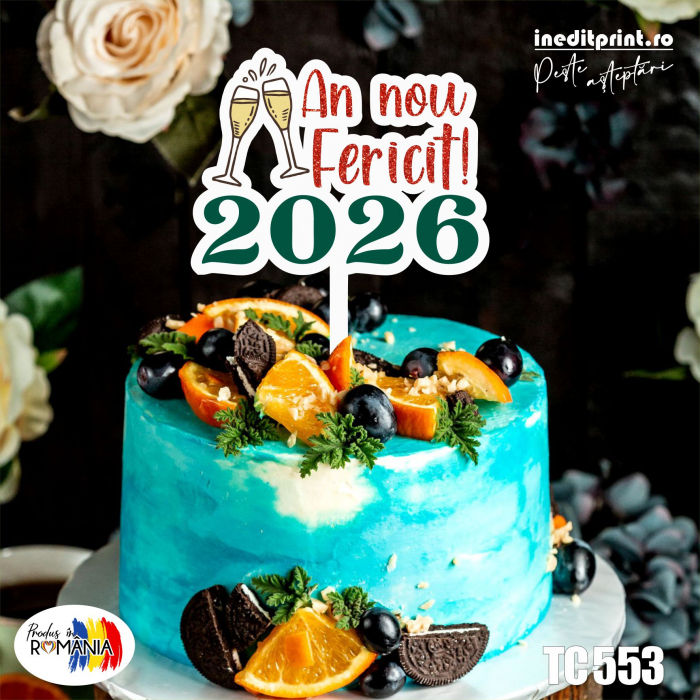 Topper Tort UV "An nou fericit 2026 " TC553 [1]