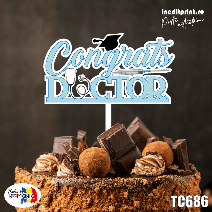 Topper Tort UV Congrats Doctor TC686 [1]