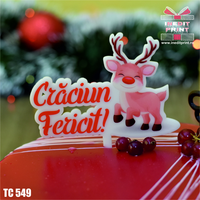 Topper Tort UV "Crăciun fericit " TC549 [3]
