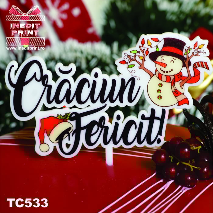 Topper Tort UV "Crăciun fericit " TC533 [3]
