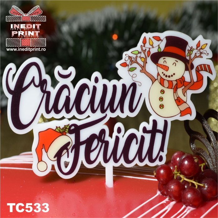 Topper Tort UV "Crăciun fericit " TC533 [2]