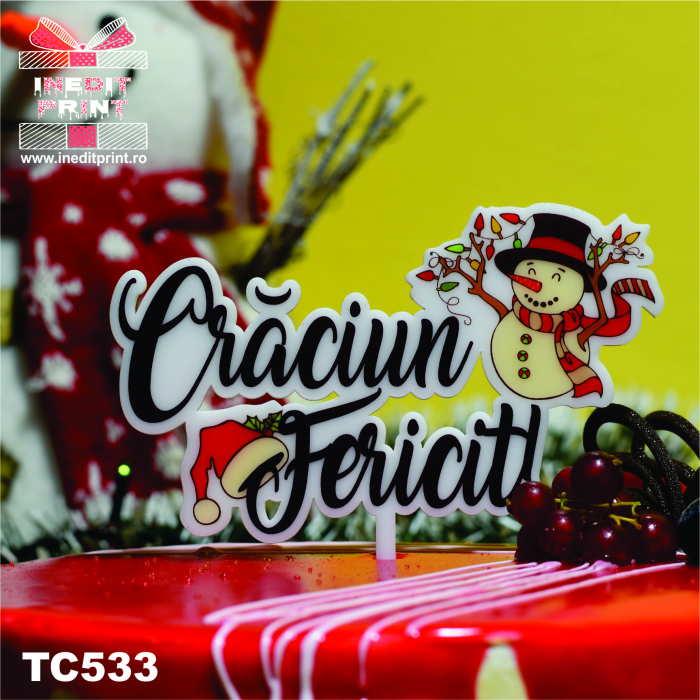 Topper Tort UV "Crăciun fericit " TC533 [4]