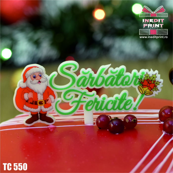 Topper Tort UV "Sarbatori fericite " TC550 [3]