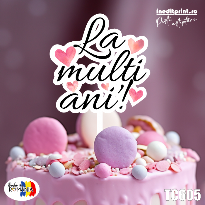 Topper Tort UV "La mulți ani!" TC605 [1]