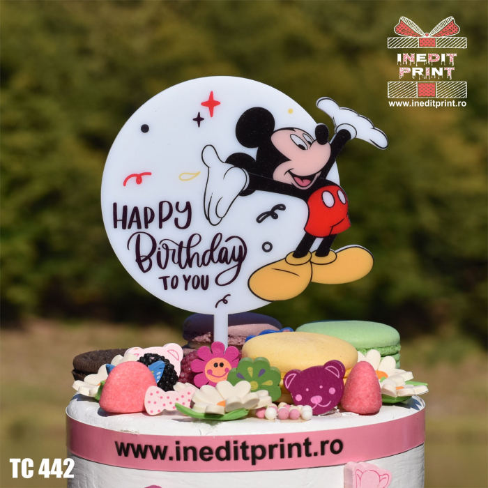 Topper Tort UV Mickey Mouse Happy birthday to You TC442 [2]