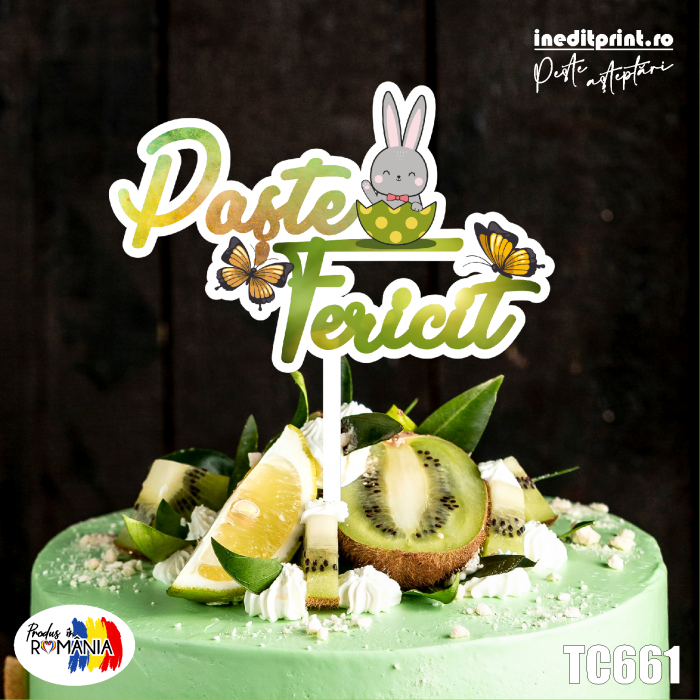 Topper Tort UV " Paște Fericit " TC661 [1]