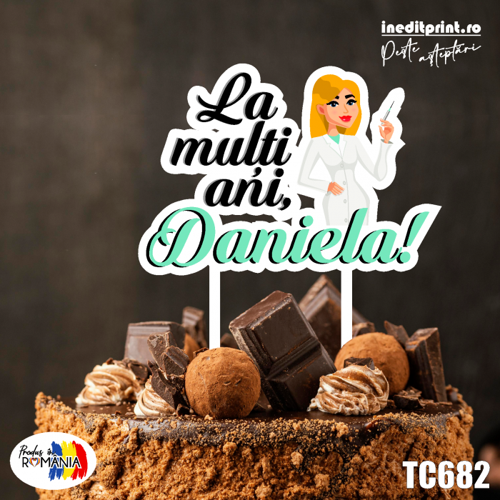 Topper Tort UV Personalizat Asistentă Medicală TC682 [1]