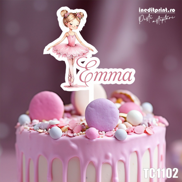 Topper Tort UV Personalizat Balerina TC1102 [1]