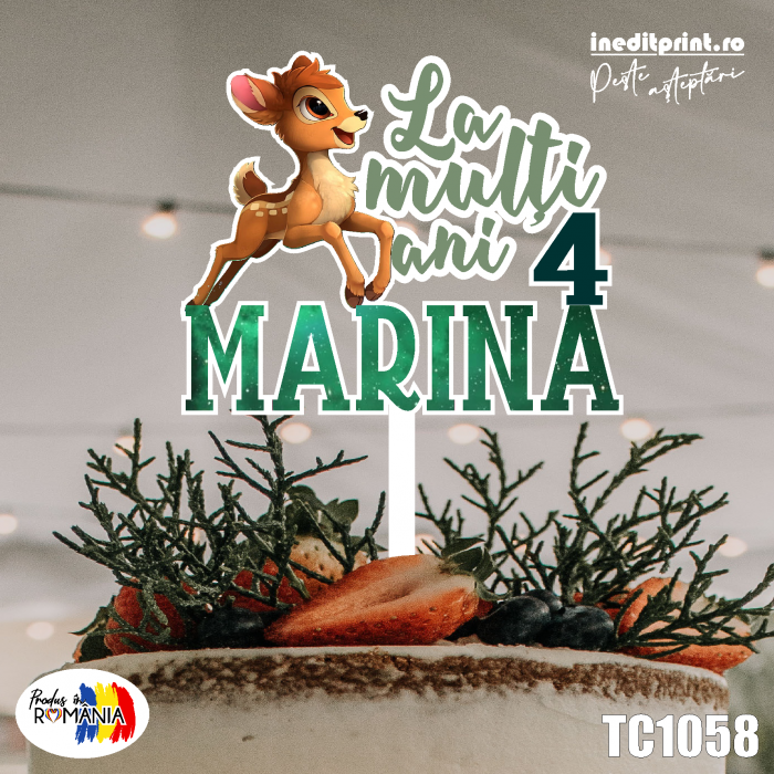 Topper Tort UV Personalizat Bambi TC1058 [1]