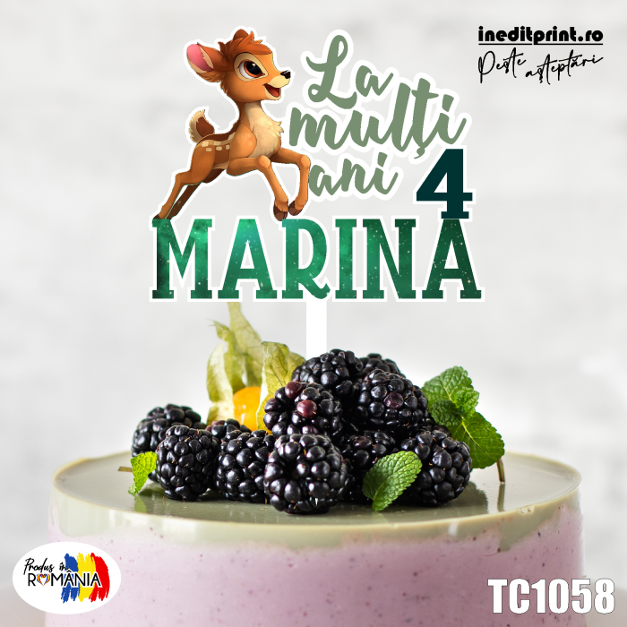 Topper Tort UV Personalizat Bambi TC1058 [2]