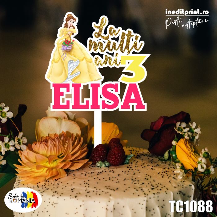Topper Tort UV Personalizat Belle TC1088 [1]