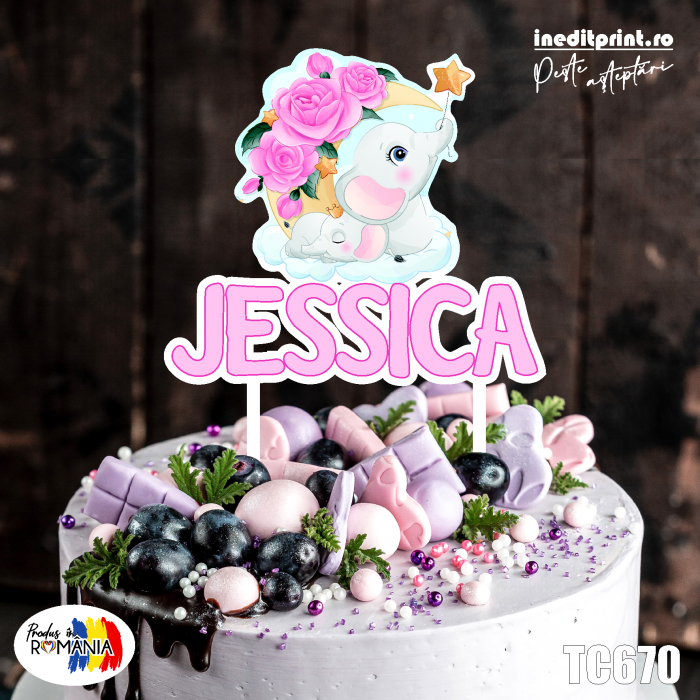 Topper Tort UV Personalizat Elefant TC670 [1]