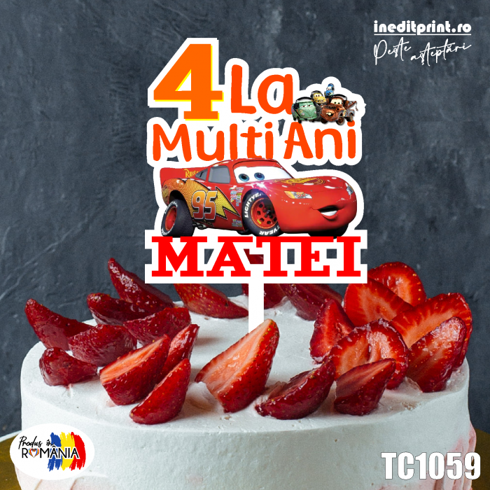 Topper Tort UV Personalizat Fulger McQueen TC1059 [1]