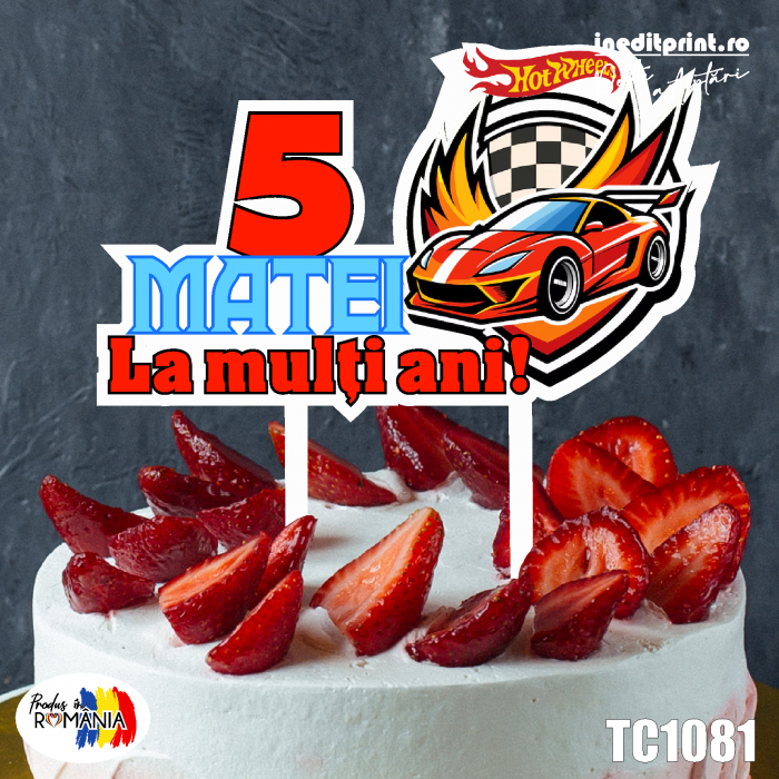 Topper Tort UV Personalizat Hot Wheels TC1081 [1]
