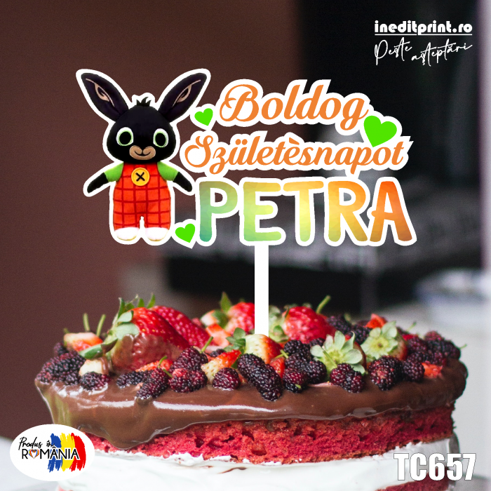 Topper Tort UV Personalizat Iepuraș TC657 [1]