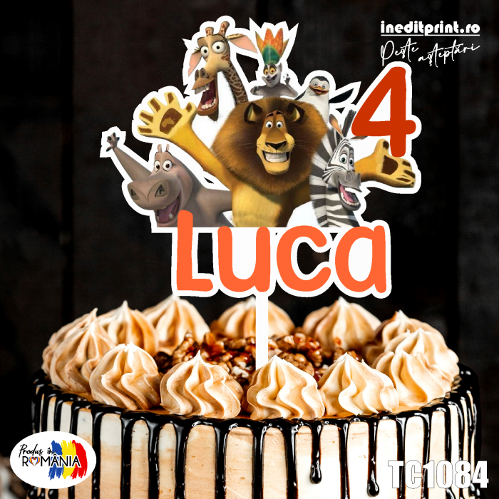 Topper Tort UV Personalizat Madagascar TC1084 [1]