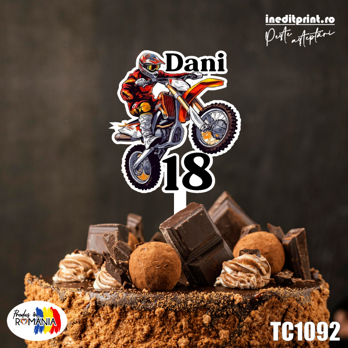 Topper Tort UV Personalizat  motocicletă TC1092 [2]