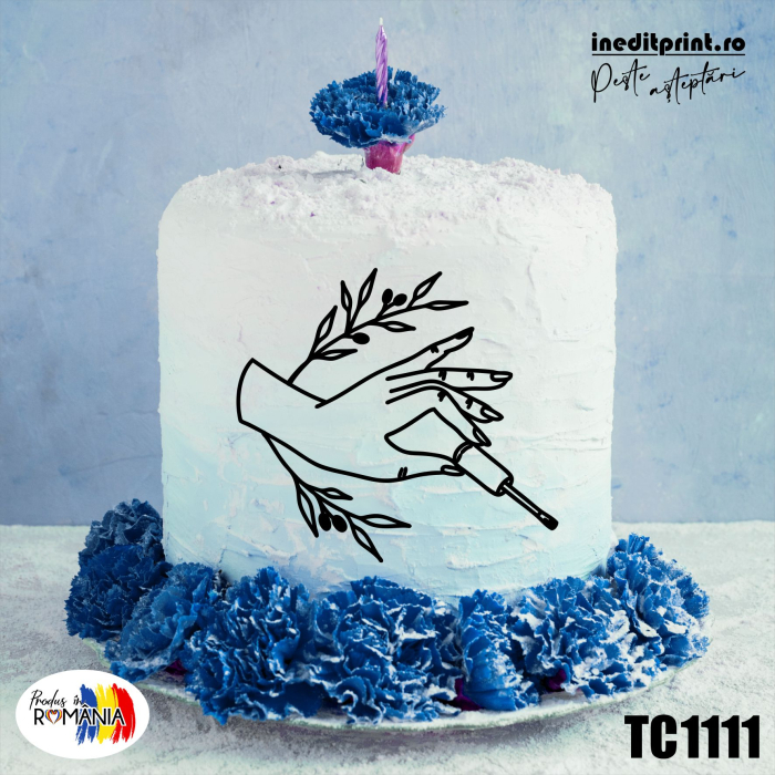 Topper Tort Oneline Personalizat Manichiură TC1111 [2]