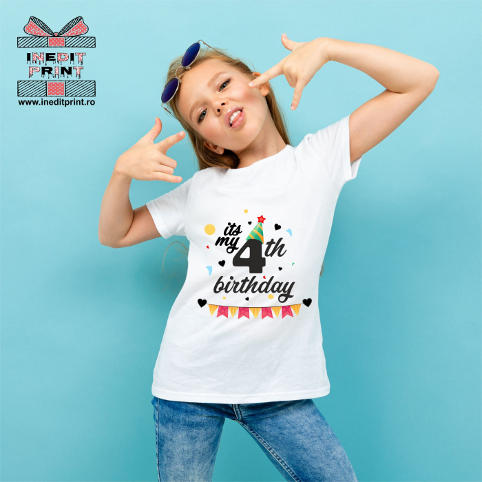 Tricou Copii Personalizat It's my 4th birthday! TPC6 [2]