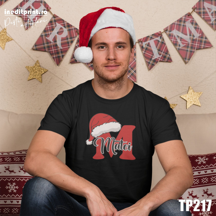 Tricou de Crăciun personalizat cu Initiale TP217 [3]