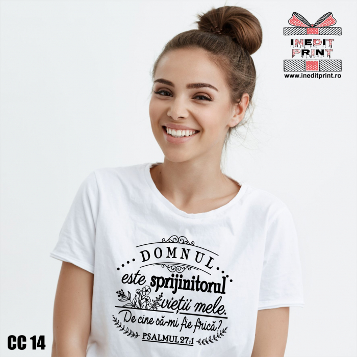 Tricou Verset Psalmul 27:1 CC14 [2]