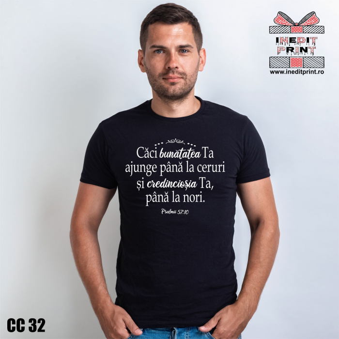 Tricou Verset Psalmii 57:10 CC32 [2]
