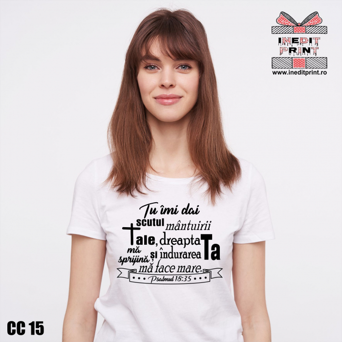 Tricou Verset Psalmul 18:35 CC15 [2]
