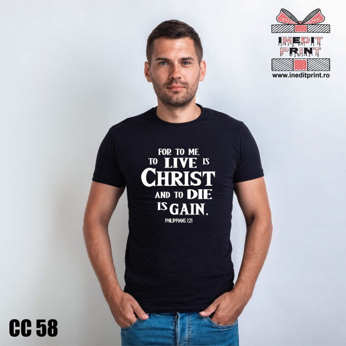 Tricou Verset Philippians 1:21 CC58 [2]