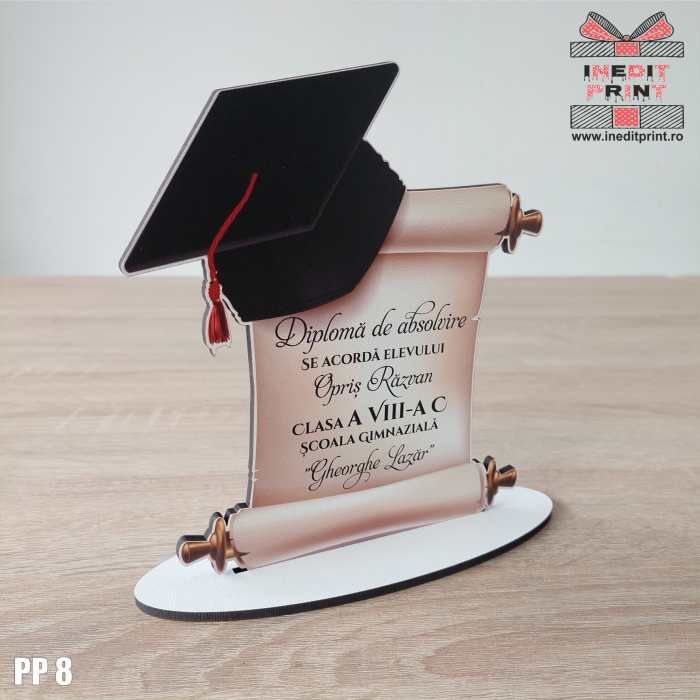 Trofeu personalizat ”Diplomă de absolvire” PP8 [2]