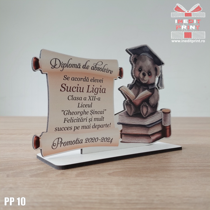Trofeu personalizat ”Ursuleț Absolvent” PP10 [2]