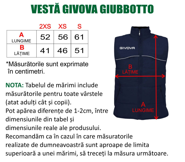 Vesta Giubbotto Smanicato Cold GIVOVA, bleumarin, 2XS - G005 [8]