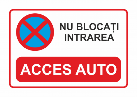 Stickere de avertizare - Sticker ”Nu blocați intrarea” STK19