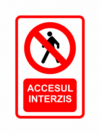 Stickere de avertizare - Sticker ”Accesul interzis” STK9