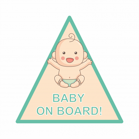 Stickere auto - Sticker Auto ”BABY ON BOARD” SA6