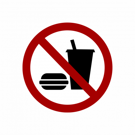 Stickere de avertizare - Sticker ”Interzis consumul de alimente” STK2