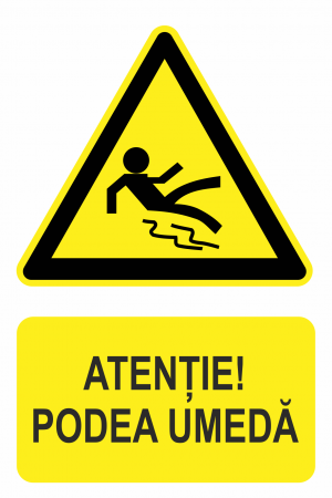 Stickere de avertizare - Sticker ”Atenție” Podea umedă” STK6