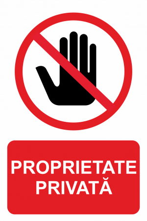 Stickere de avertizare - Sticker ”Proprietate privată” STK5
