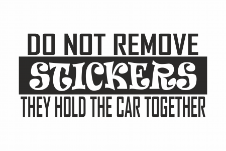 Stickere auto - Stickers ”Do not remove stickers” SA14