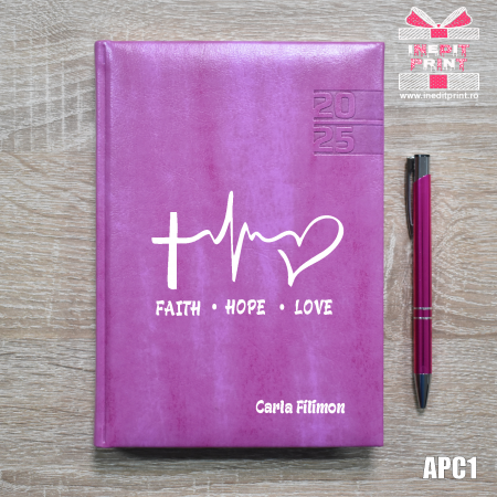 Agende - Agenda personalizata 2025 Faith Hope Love APC1