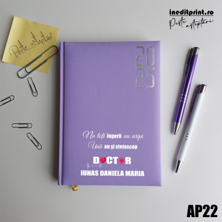 Agende F - Agenda personalizata 2025 Ingeri cu stetoscop AP22