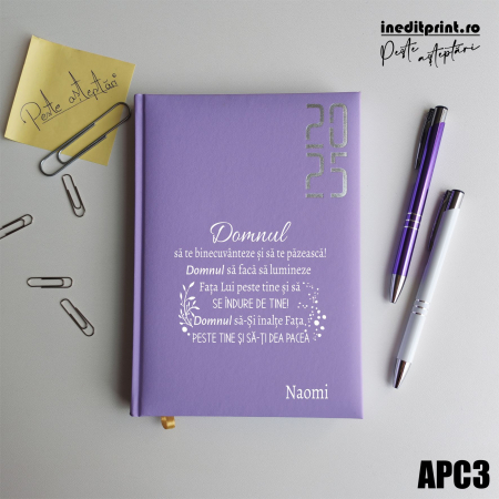 Agende - Agenda personalizata 2025 Verset Numeri 6:24-26 APC3