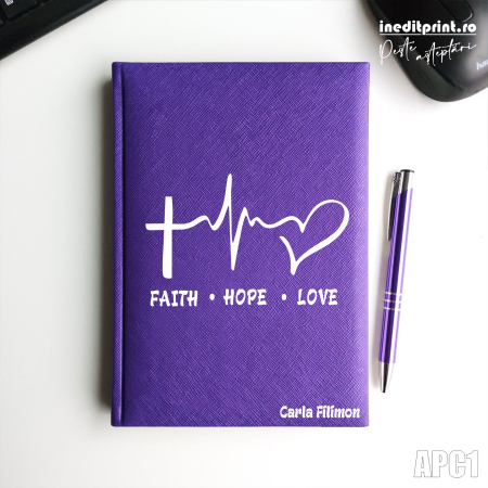 Evenimente - Agenda personalizata 2026 Faith Hope Love APC1