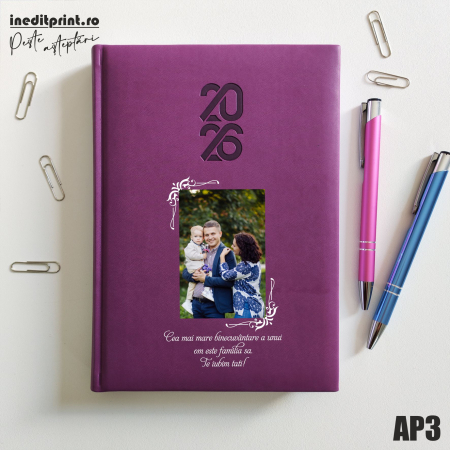 Agenda personalizata 2026 Foto + Text AP3